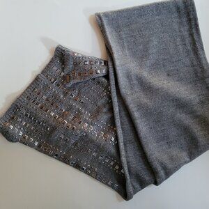 Calvin Klein Gray with Silver Long Scarf
